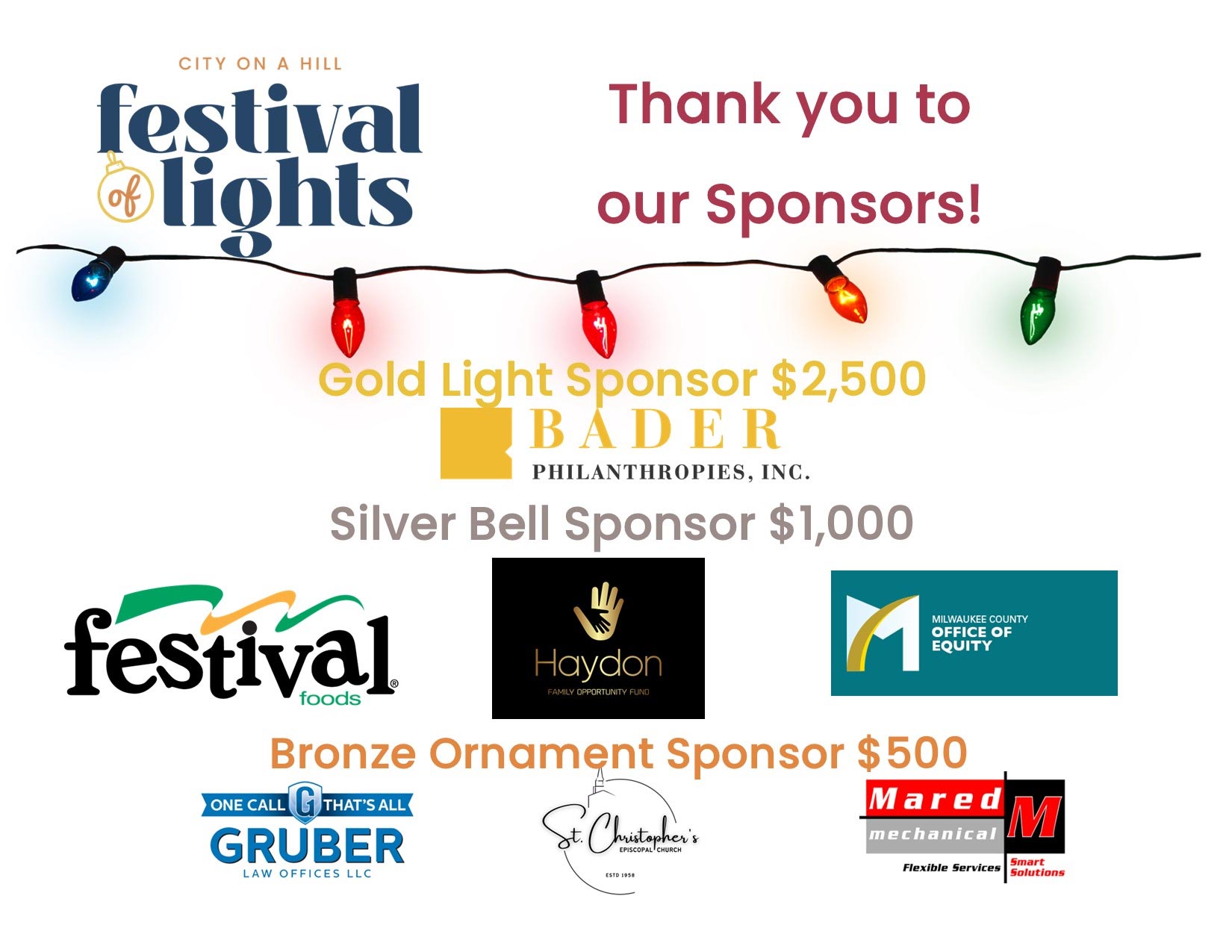festival of lights sponsorships